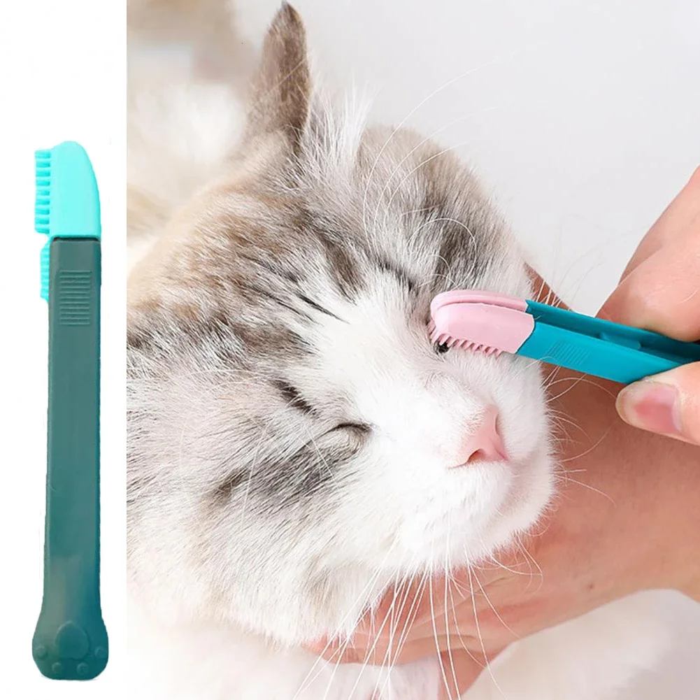 

Cat Eye Wipe Rubbing Eco-Friendly Handheld Eyes Poop Brush Kitten Eye Rubbing Tear Spot Brush Reusable Buckle Design Pet Comb