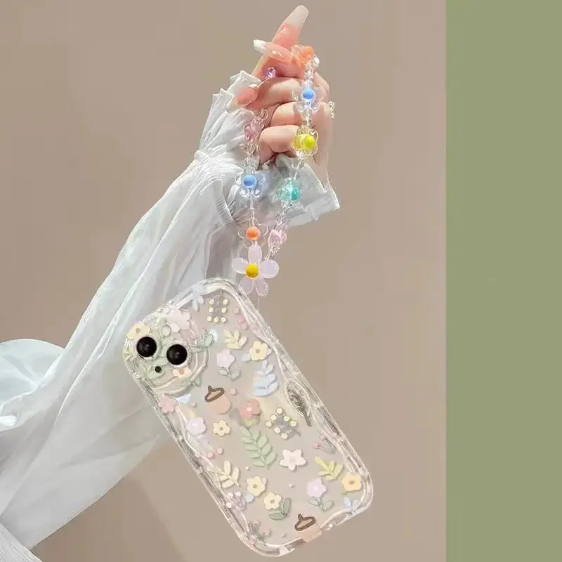 Elegant Pearl Lanyard Phone Case Cover
