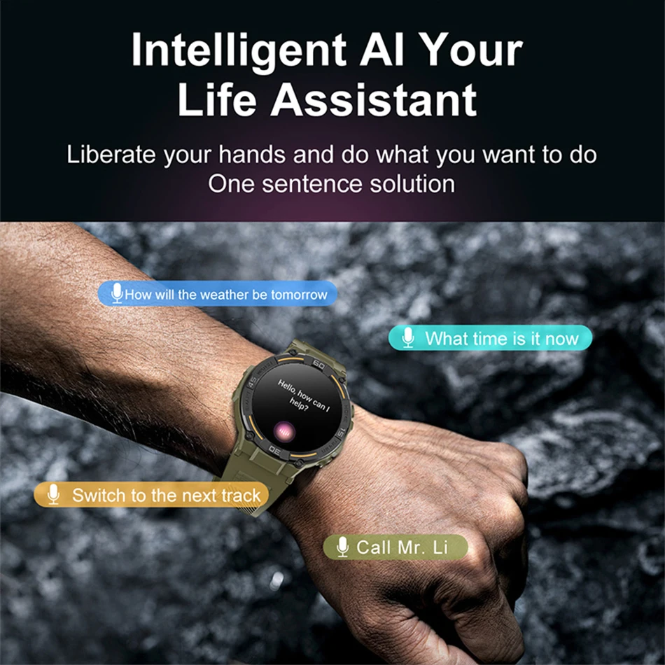 For Huawei Military New Smart Watch Men Sport Fitness Track LED