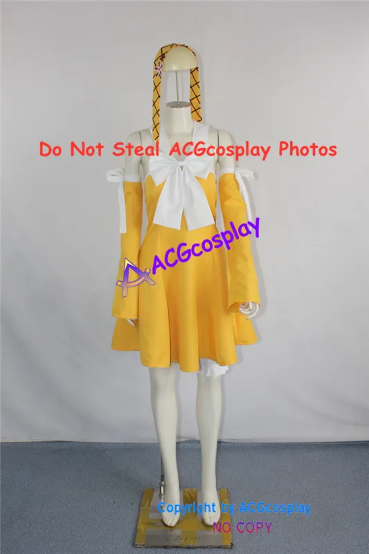 

Fairy Tail Levy McGarden Cosplay Costume dress acgcosplay include headgear
