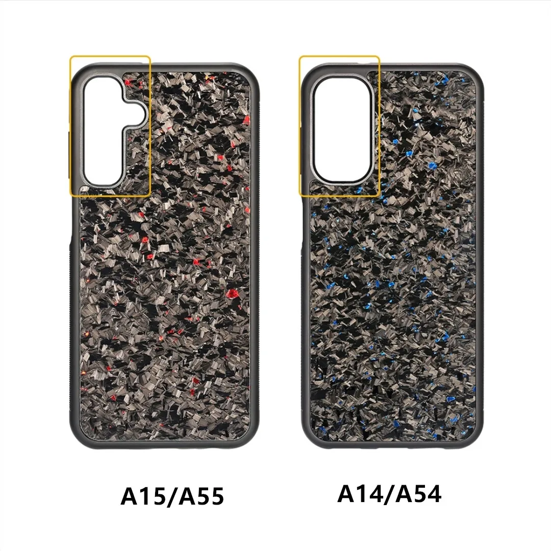 Asdipsa Genuine Carbon Fiber Case For Samsung Galaxy A15 A14 A54 A55 Ultra Thin Hard Forged Glitter Soft Edge Matte Armor Cover