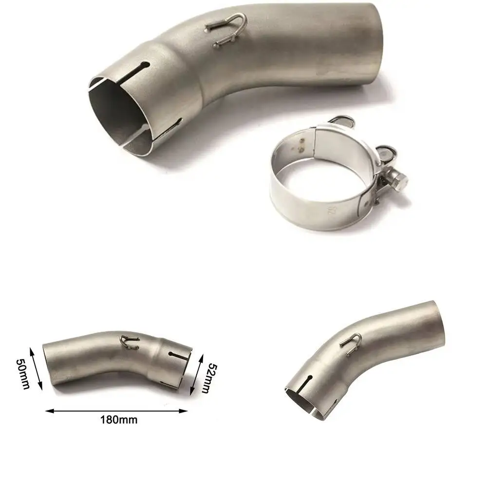 ท่อไอเสีย Zx4r 2023 รุ่นกลาง สำหรับ Zx4rr ท่อเชื่อมต่อรถมอเตอร์ไซค์ Kawasaki ขนาด 51 มม. ท่อไอเสียรถมอเตอร์ไซค์ 1