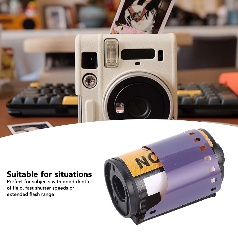 8매/18매 카메라 컬러 필름 35mm ISO 320?400 카메라 컬러 네거티브 필름 135 카메라용 보관 케이스가 포함된 와이드 노출 필름