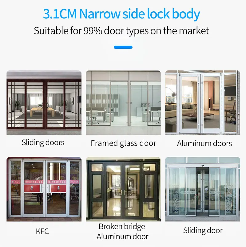 Waterproof Sliding Door Smart Lock TTLock App Fingerprint Digital Code RFID Card