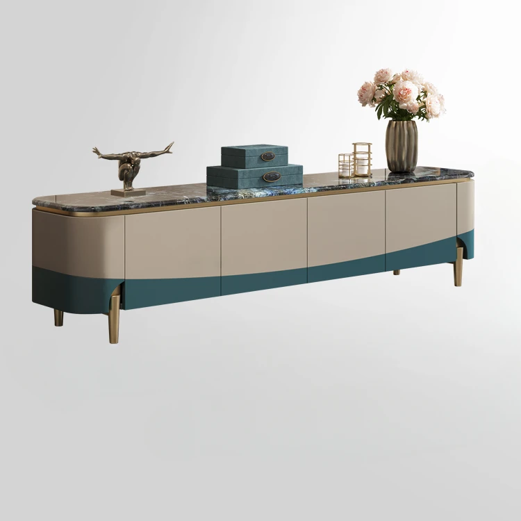 

Light luxury TV cabinet small apartment marble designer custom furniture modern fashion Italian style