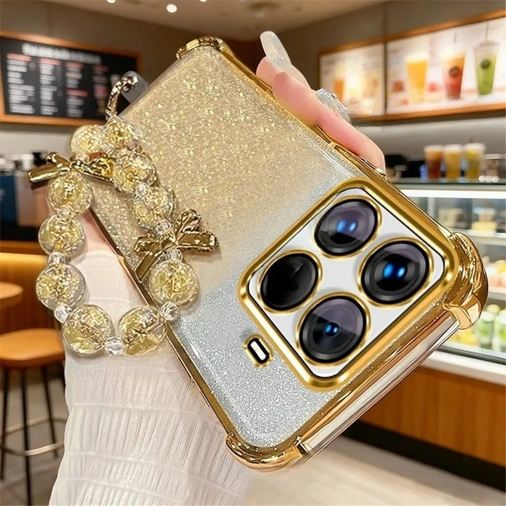 Luxury Glitter Shockproof Phone Case with Lanyard Chain