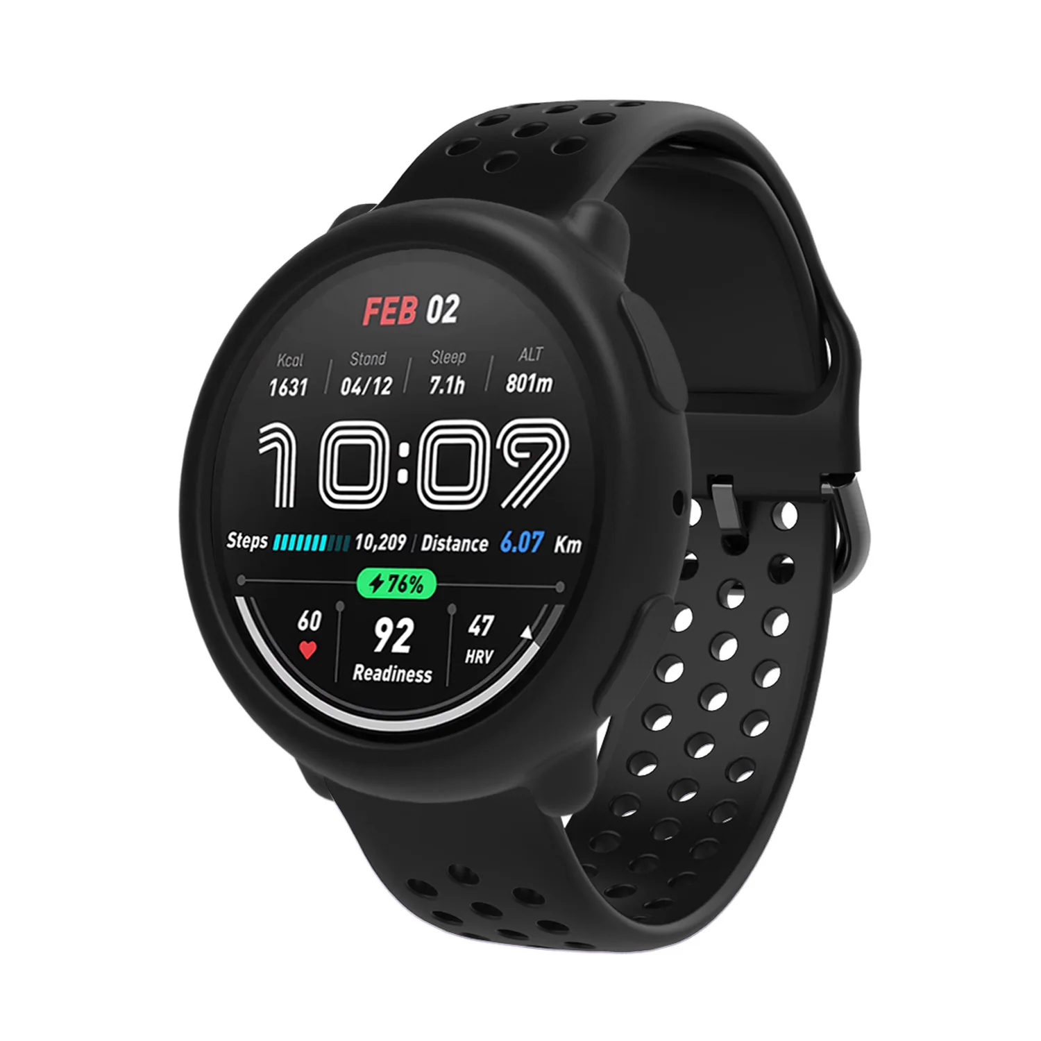 2-in-1 Set: Silicone Watch Strap with Armor-Style TPU Case