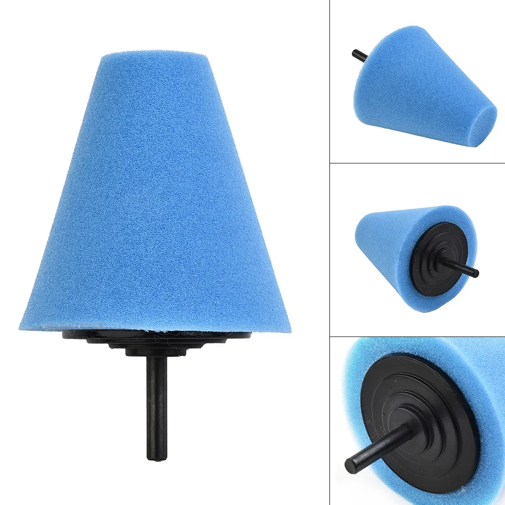 Accessories Foam Polishing Cone Shaped Pads Automobile Wheel Hub Blue Cone For Car Polishing Shaped Sponge Tool