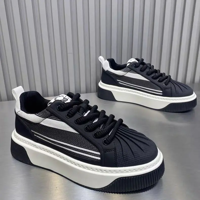 Moderne Herren Freizeitschuhe Mit Streifen Design Und Flachsohle_voghion.com
