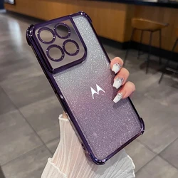 Luxury Glossy Plating Shockproof Slim Phone Case Cover - Moto Edge 70 Fusion (PURPLE)