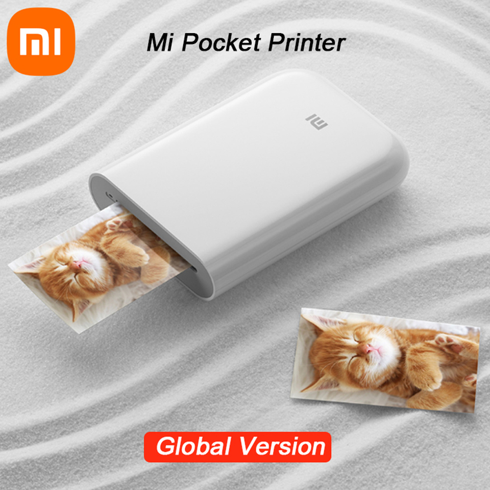 Global Version Original Xiaomi Mini Photo Printer ZINK Inkless Technology Multifuncion AR Video Printing Bluetooth 5.0 Portable