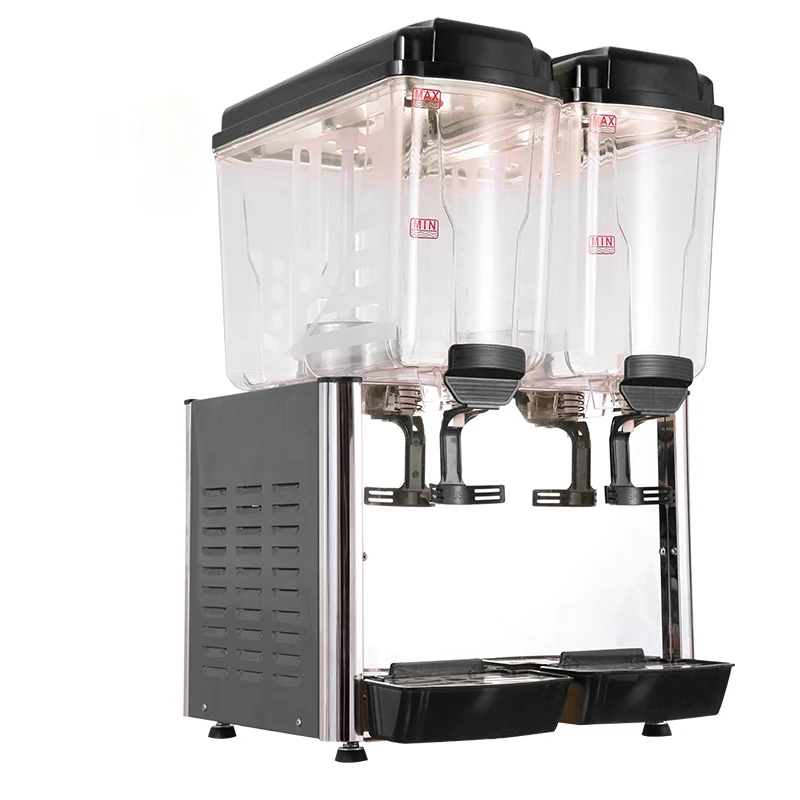 Commercial Juicer Cold Drink Dispenser Fruit Juice Beverage Machine with 18L*2 Tank Capacity