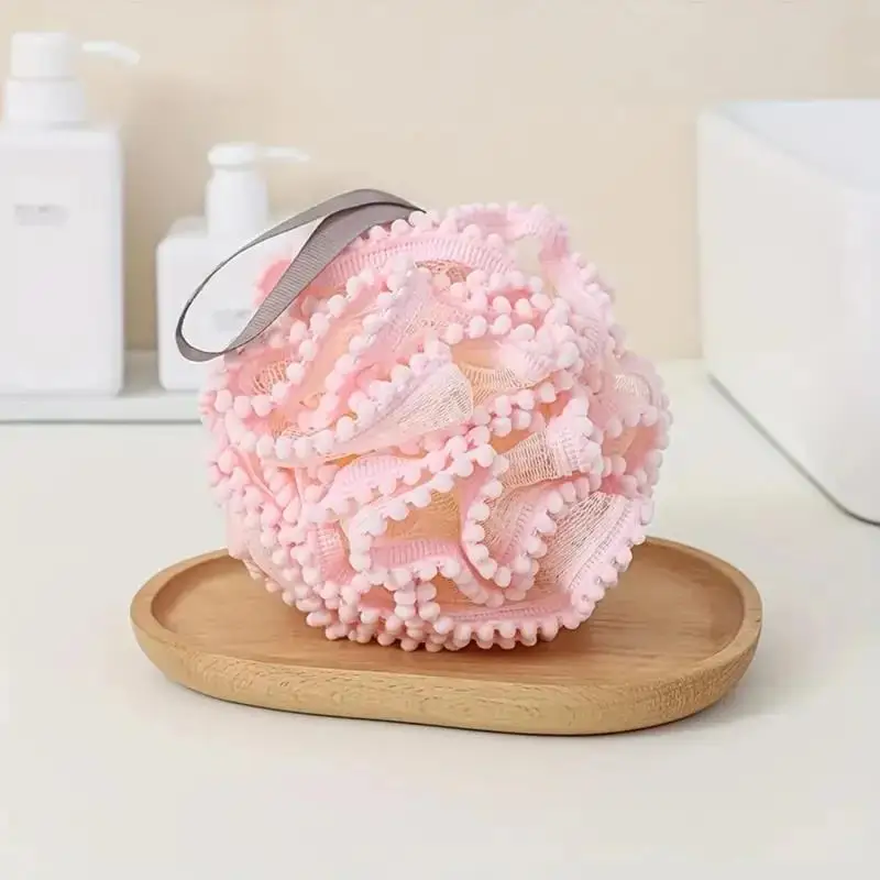New Foam Sponge Stick Body Soft Shower Flower Tennis Skin Cleaning Tool Bathtub Ball Bathroom Accessories 5