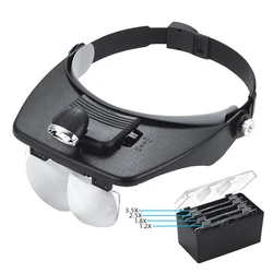 Enhanced Multi - Magnification Head - Mounted Magnifier (Black)