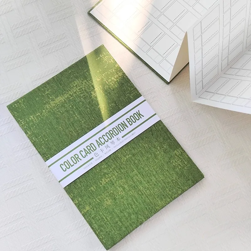포텐테이트 블랭크 수채화 핫프레스 컬러 카드지 아코디언 북 100% 면목재 펄프 300g 접이식 페이지 컬러링 카드북