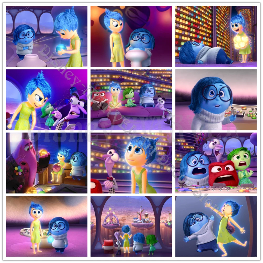 Disney Diamond Painting Cartoon Movie Inside Out Full Drill Diamond Embroidery Art Strass Kit Punto Croce Decorazioni Per La Casa