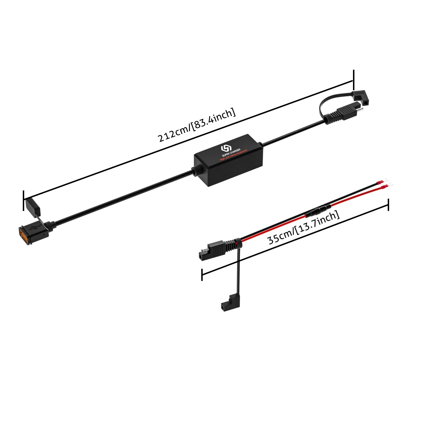  USB  SAE to USB  ̺ ŰƮ,   USB Ʈ, QC3.0  , 10V-24V DC