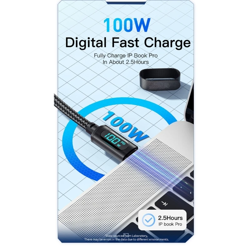 7A USB  C ̺ LED ÷ PD 100W   USB C  ڵ ̾ Ʈ ޴ ȭ -C USB C ̺
