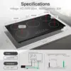 Induction Cooktop, with 5 Burners Desktop Built-in , 7400W 240V Induction  9 Power,Levels Sensor Touch 6