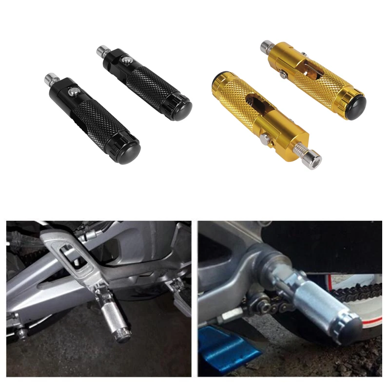 M8 Universal Motorcycle Footrests Footpegs Rear Pedals Set CNC Aluminum Folding Foot Rests Bike Part