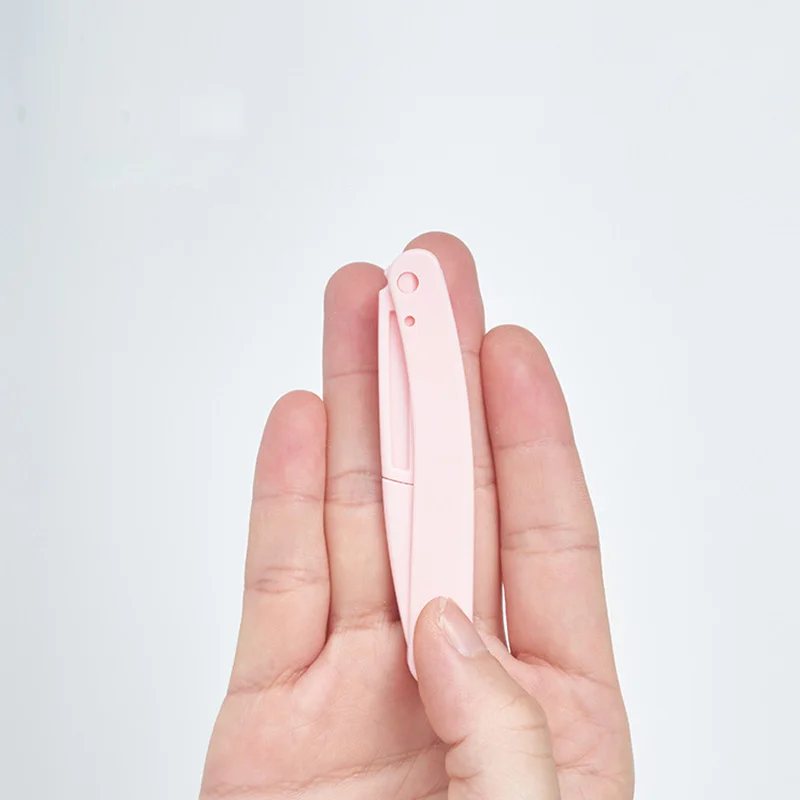 Portable Eyebrow Trimmer Safe Eyebrow Shaper Foldable Trimmer Razor Blade Razor Women Makeup Tools 3PCS
