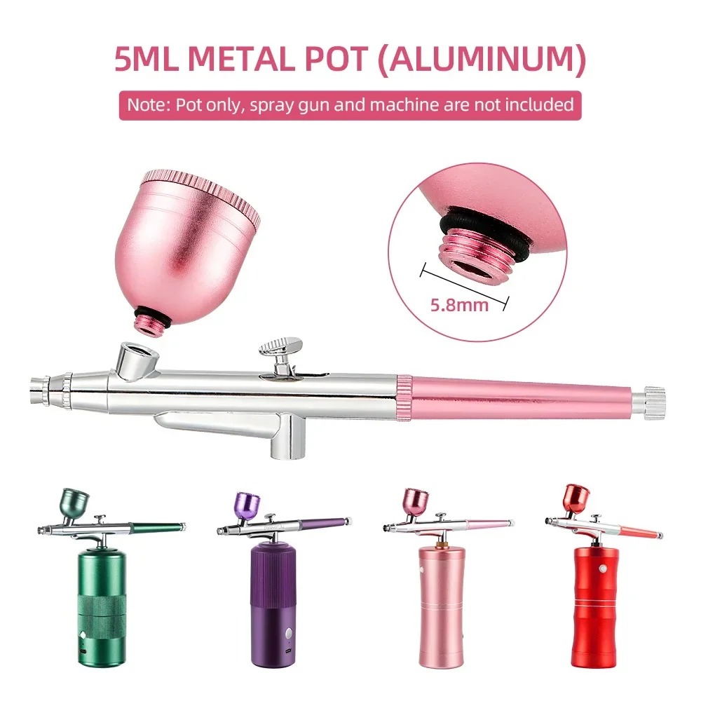 5ml Airbrush Water Tank Spray Gun Liquid Can Solution Bottle Paint Cup