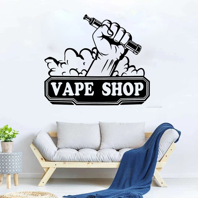 대형 기화기 로고 Vape 창 스티커로 공간에 스타일을 더하고 창의성을 표현하세요.