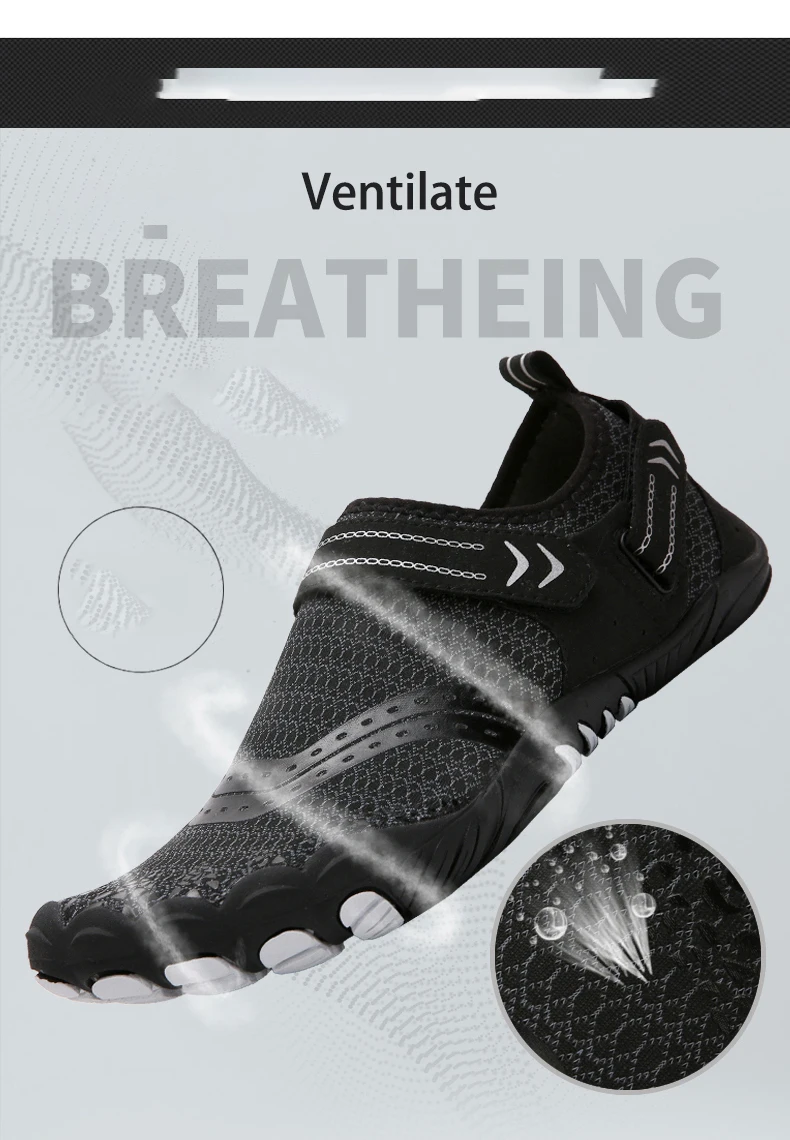Description Picture 5 of itemMen's Water Shoes Women's Beach Water Shoes Rubber Outsole Breathable Light Shoes Fitness Swimming Climbing Cycling Shoes