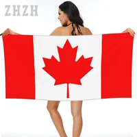 More Design Canada Flag Emblem Bath Towel Quick dry Microfiber Absorbing Soft Water Breathable Beach Swimming Bathroom 1