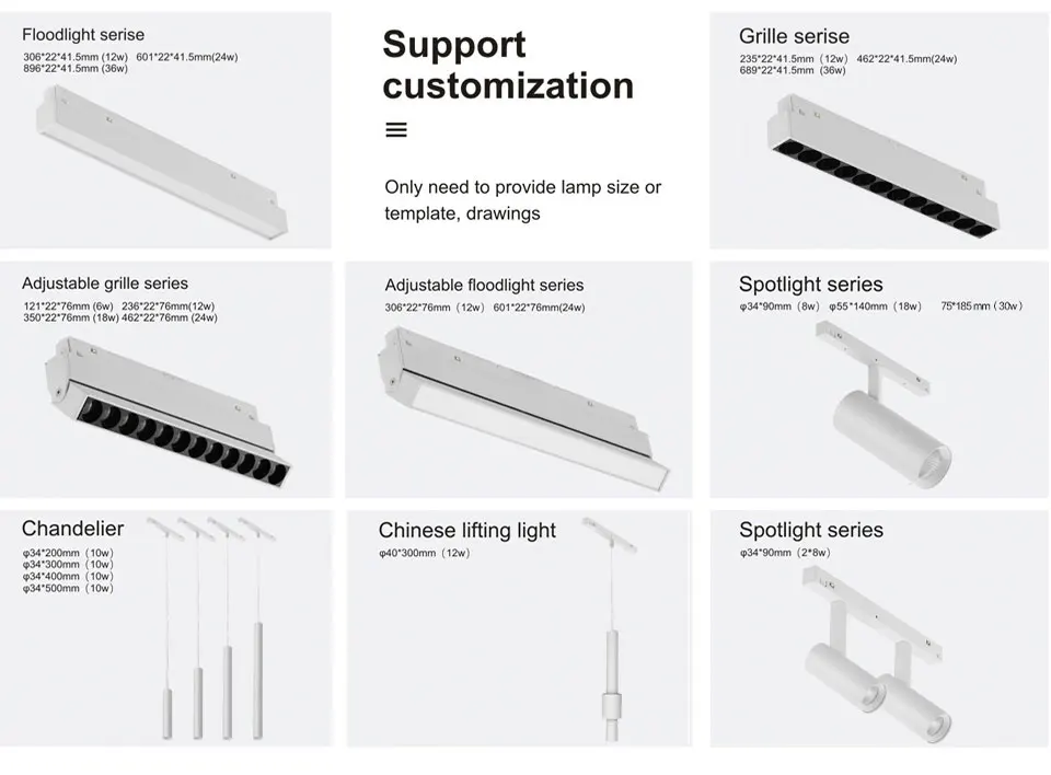 Description Picture 4 of itemPNY White led Magnetic Track Light 12W 18W 24W 36W Smart Home DALI Tuya Zigbee 48v Recessed Long Magnet Rail Grille Lamp