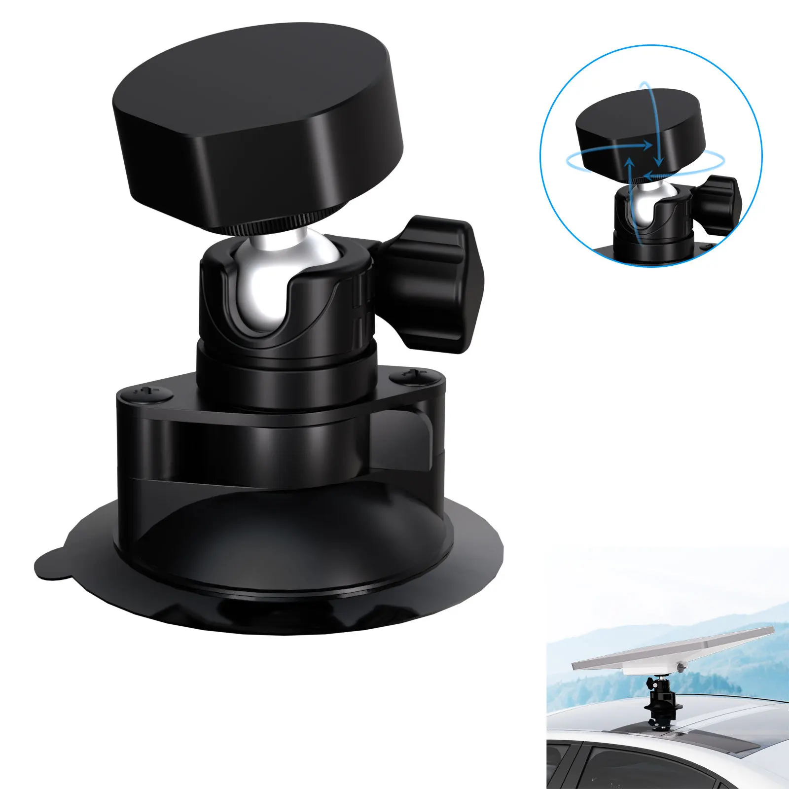Starlink Mini Auto Saugnapf Halterung Rotierenden Für Montieren Dach Auto Dashboard Halterung Starlink Mini Auto Metall Saugnapf Halterung – Detail 1