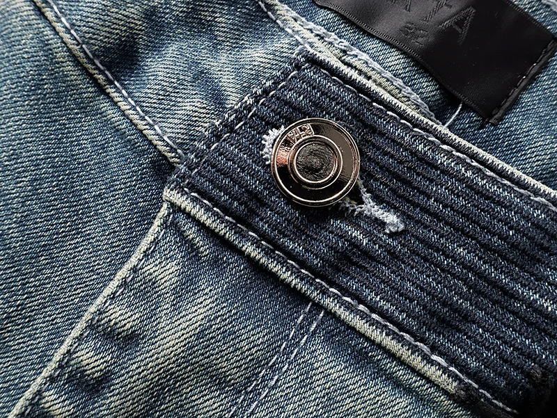 بنطلون جينز رجالي ضيق من ماركة RTA بتصميم ممزق ومزين بالرسم والجرافيتي، بنطلون طويل للشارع