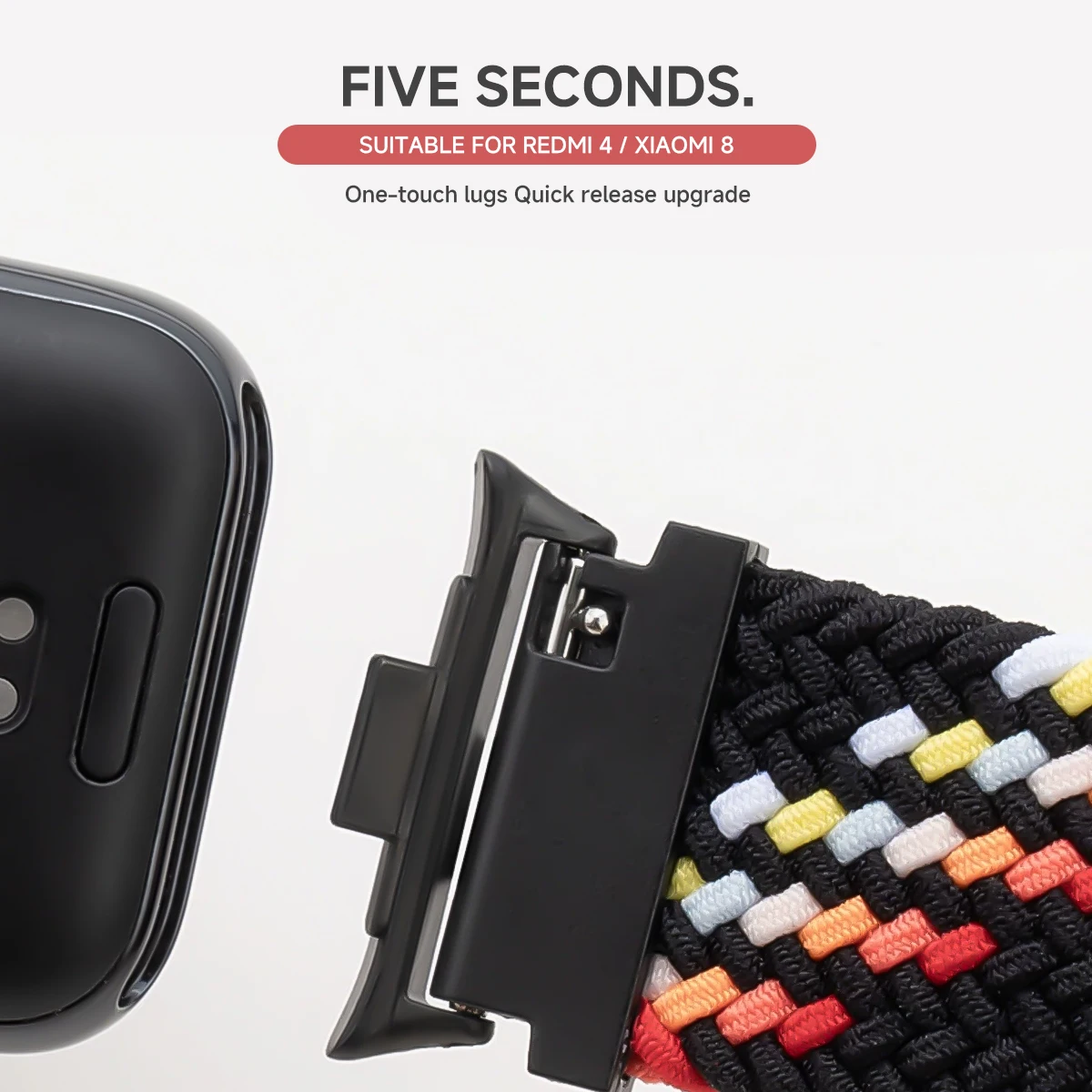 Magnetic Nylon Adjustable Braided Sports Watch Strap Replacement Bracelet