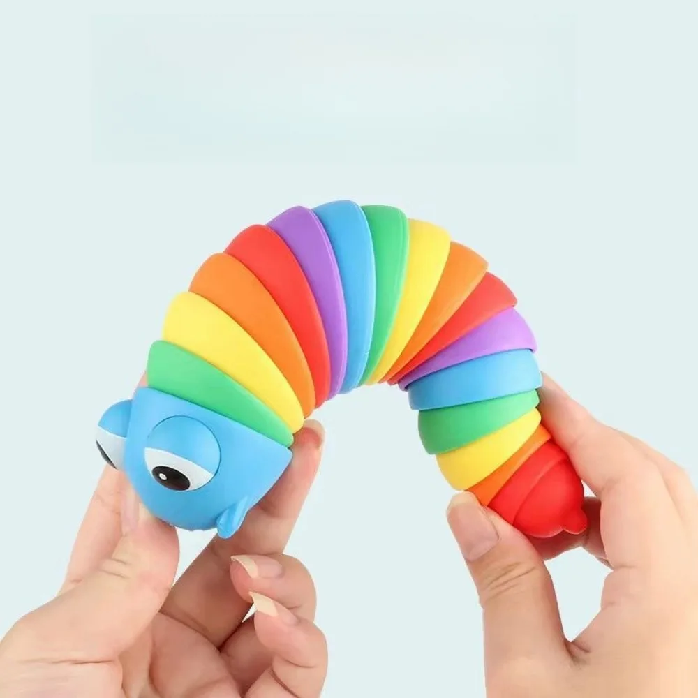 Fidget Slug Toy for children 3D Colorful Sensory Slug Relieves Fun Decompression Toy Creative Twist Caterpillar Fidget Toys