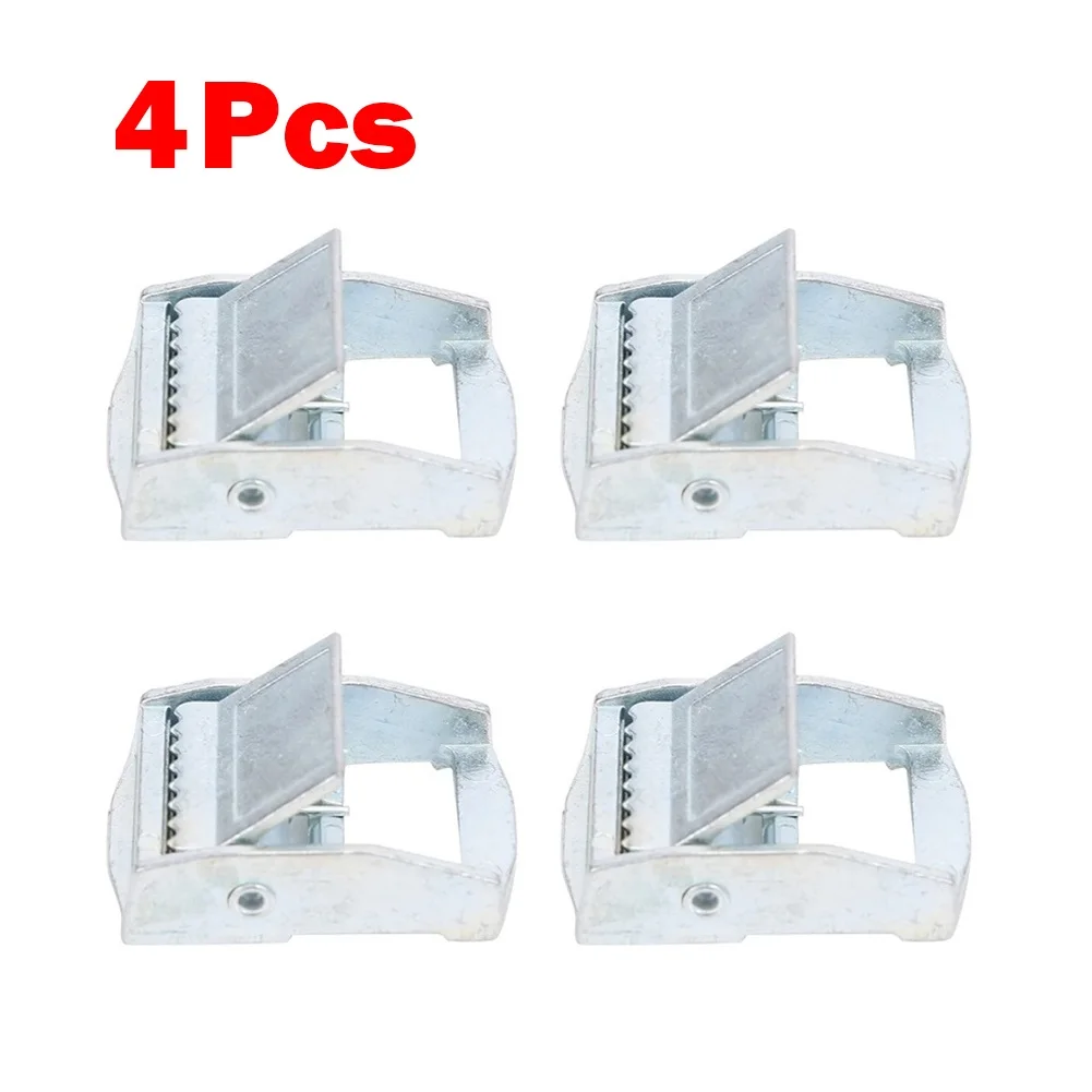

4Pcs Zinc Alloy Buckles For Heavy Duty Tie‑Down Cargoes Strap Fixed Tensioner Outdoor Camping Climbing Zinc Alloy Buckle