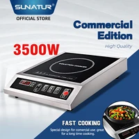 SUNATUR Мини-круглая электрическая индукционная плита 220 В с 2 отверстиями, портативная плита для эффективной приготовления пищи, идеальные мини-плиты