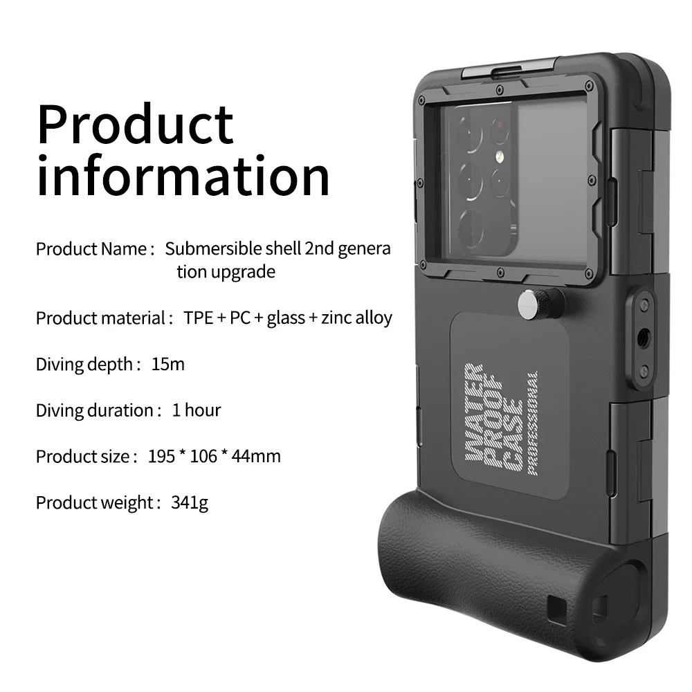 15M Professional Diving Phone Case For iPhone 15 14 13 12 Pro Max Underwater Taking Waterproof Cases Cover For Samsung S22 S23 phone case iphone case phone waterproof case
