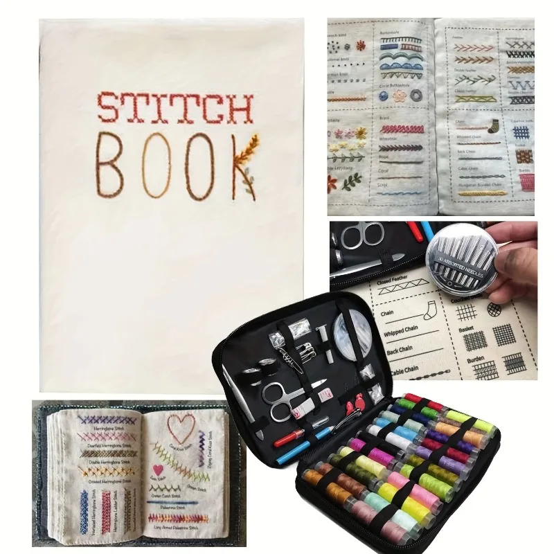 Embroidery Sewing Books DIY Stitch Books Embroidery Kit Linen Felting Needlework Sample Page Handcraft Art Tutorial Project Embroidery Sewing Books DIY Stitch Books Embroidery Kit Linen Felting Needlework Sample Page Handcraft Art Tutorial Project