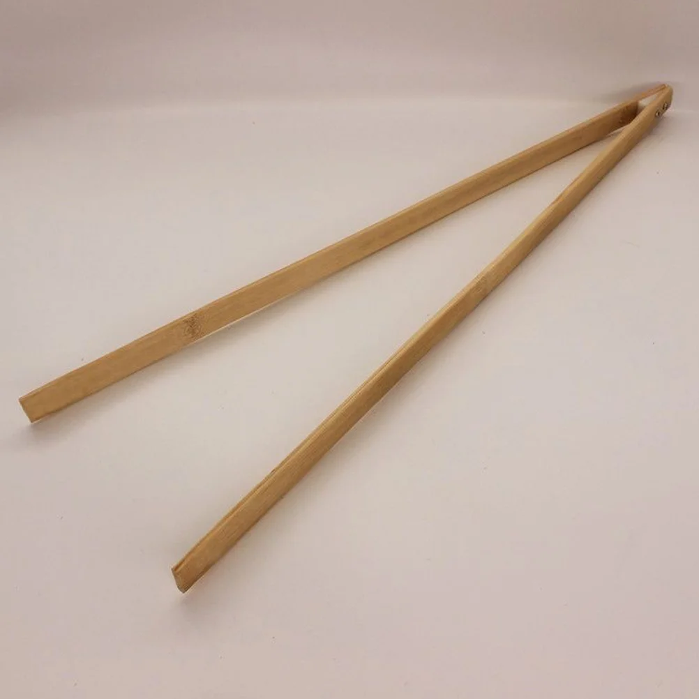 2 Pcs Bamboo Trash Tongs The Collector Picker Grabber Garbage Pickup Tool Clip Elderly Clamp 3