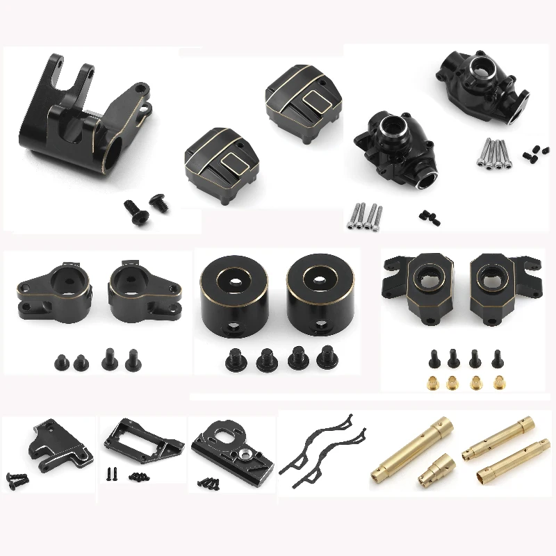 Rivestimento Nero Ottone Fuso A Snodo C Hub Carrier Axle Tube Link Mount Per 1/10 Rc Crawler Axial Scx10 Pro Accessori Di Aggiornamento