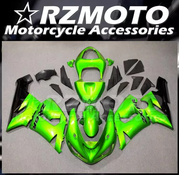 

4Gifts New ABS Motorcycle Bike Fairings Kit Fit For Kawasaki ZX-6R 636 2005 2006 05 06 Bodywork Set Custom Green