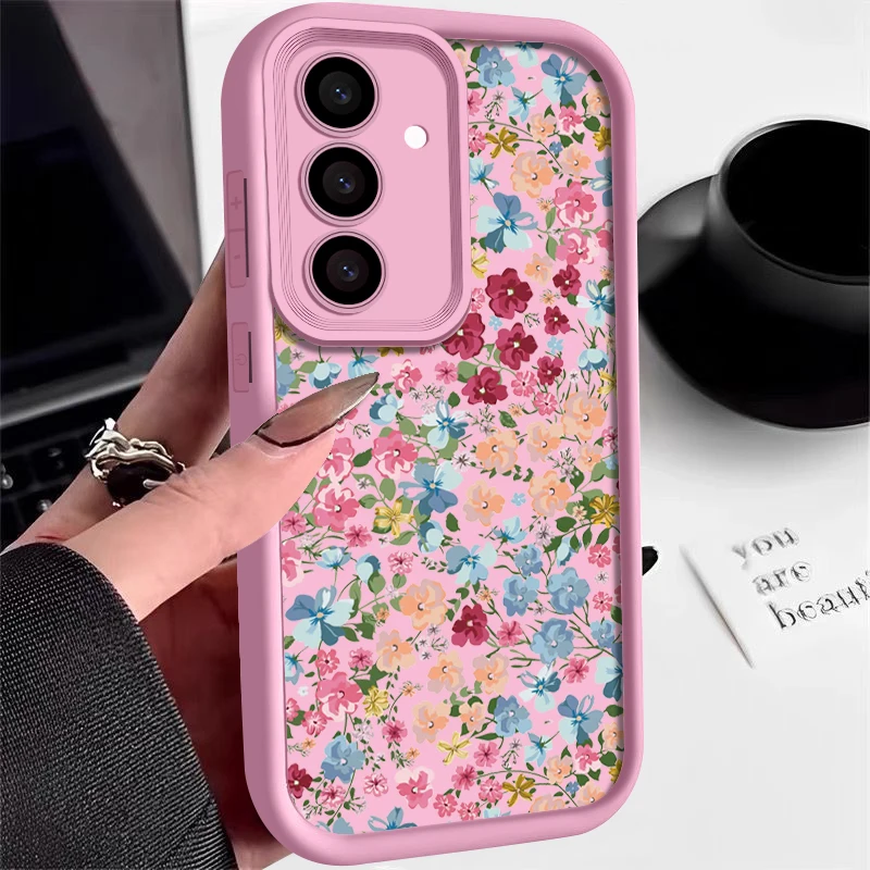 Small Flowers Soft Phone Case - Elegant Floral Design Cover