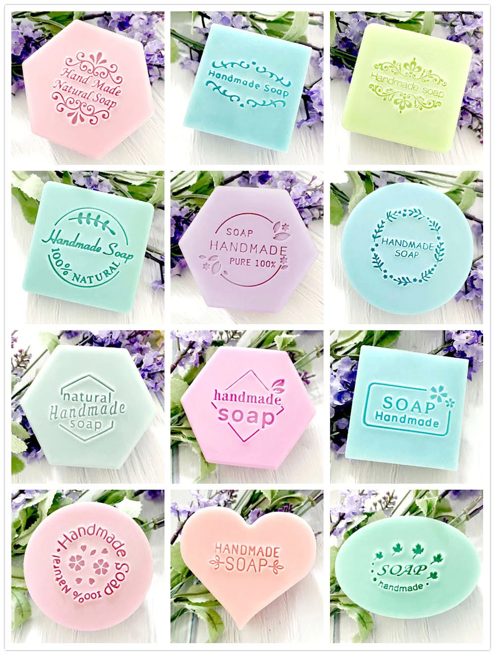 Description Picture 2 of itemCreative Plants HANDMADE SOAP Series Soap Stamp For Soap Making Stamp DIY Handmade Crafts Transparent Resin Seal