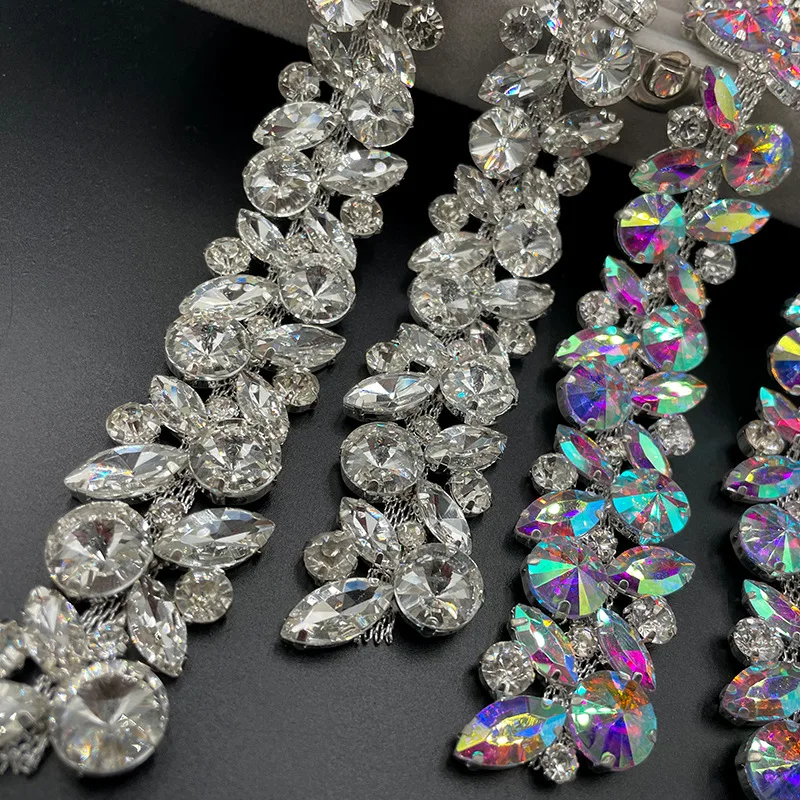 

1 ярд, искусственная Бриллиантовая отделка, аппликация, Свадебный ремень, аксессуары для одежды