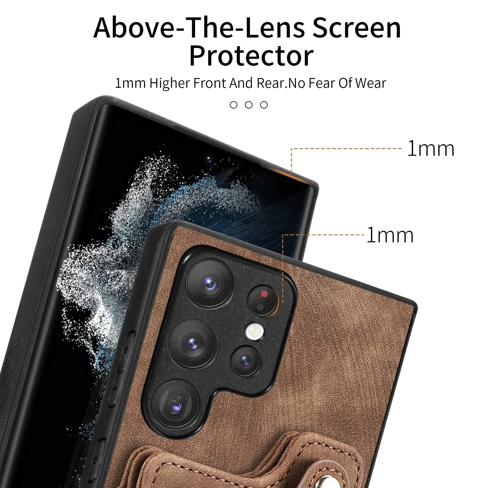 Multi-Functional Ring Holder Phone Case with Wallet Card Slot
