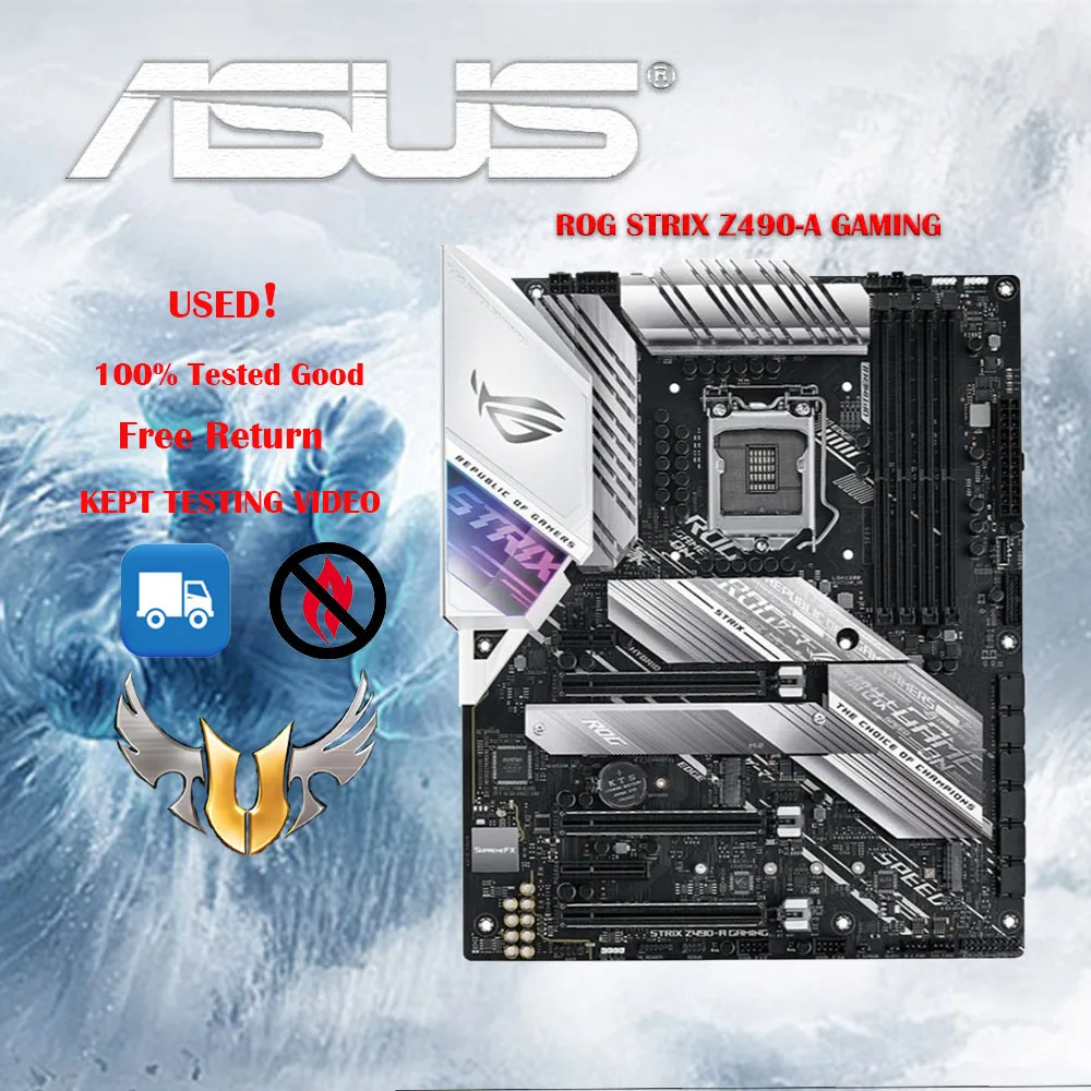 ASUS ROG-ビデオゲームマザーボード,Z490-A, LGA 1200, Intel