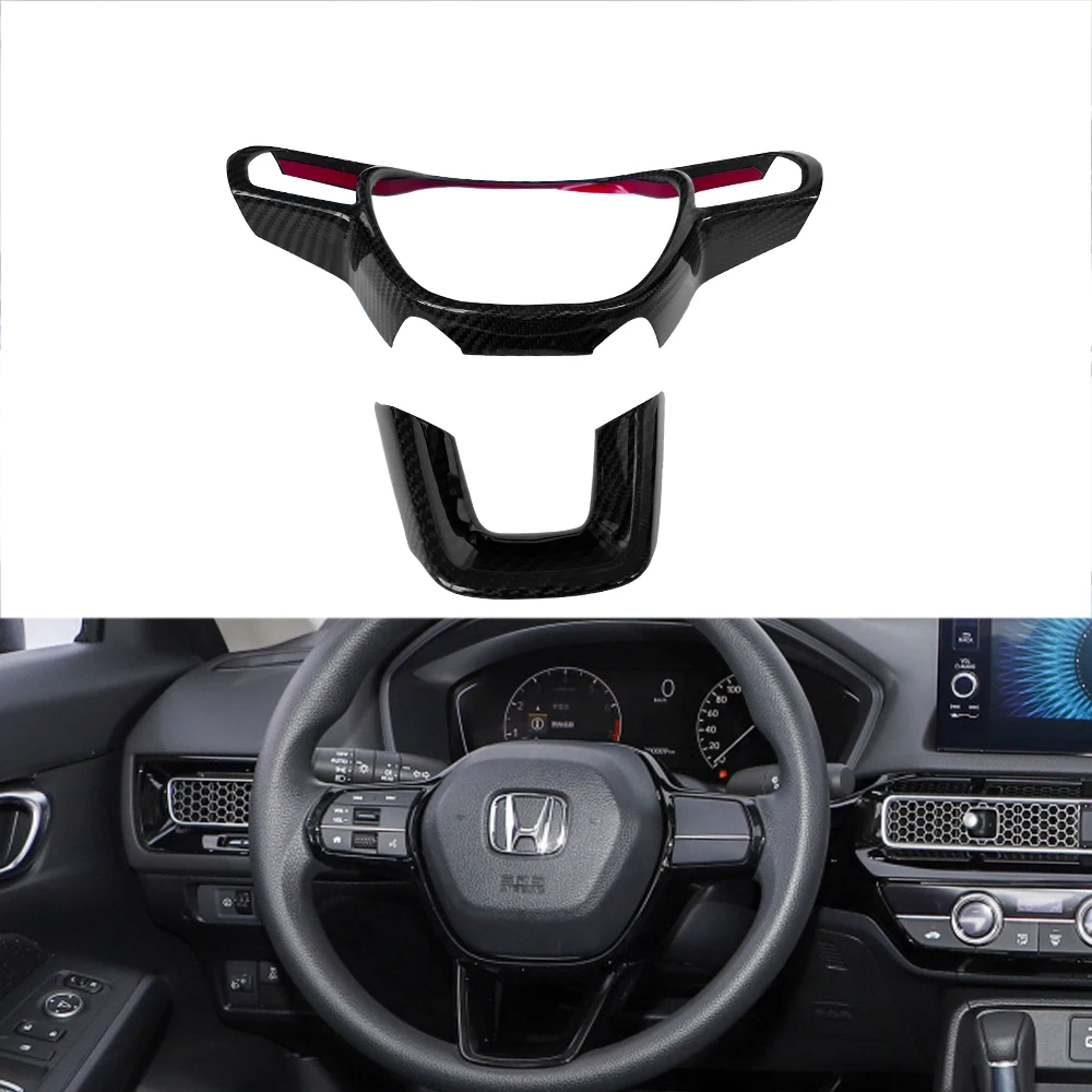 

2 шт., наклейки на руль из углеродного волокна для Honda Civic 11 2022 +