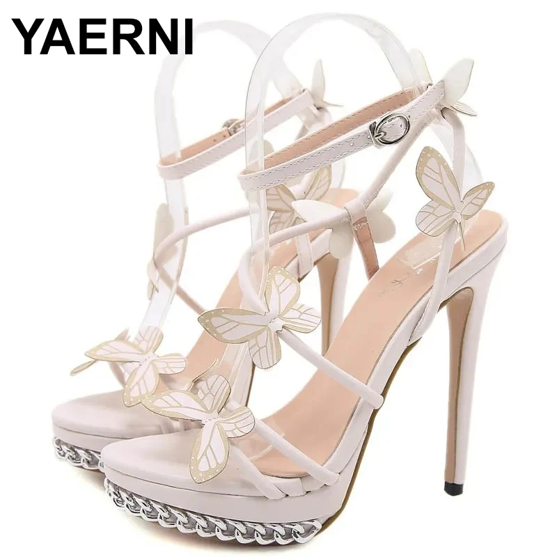 

Shoes New Arrival 2023 Bow Skinny Heels Women's Waterproof Platform High Heels Luxury Sandals Small Heel Femme