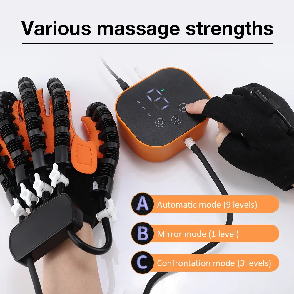 3 Mode Hand Massage Equipment Protable Rehabilitation Gloves Robot Device Hemiplegia Stroke Hand Exerciser Finger Training Rehab