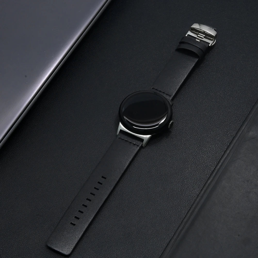 Classic Leather Smartwatch Strap, 45mm/41mm, for Google Pixel Watch Series
